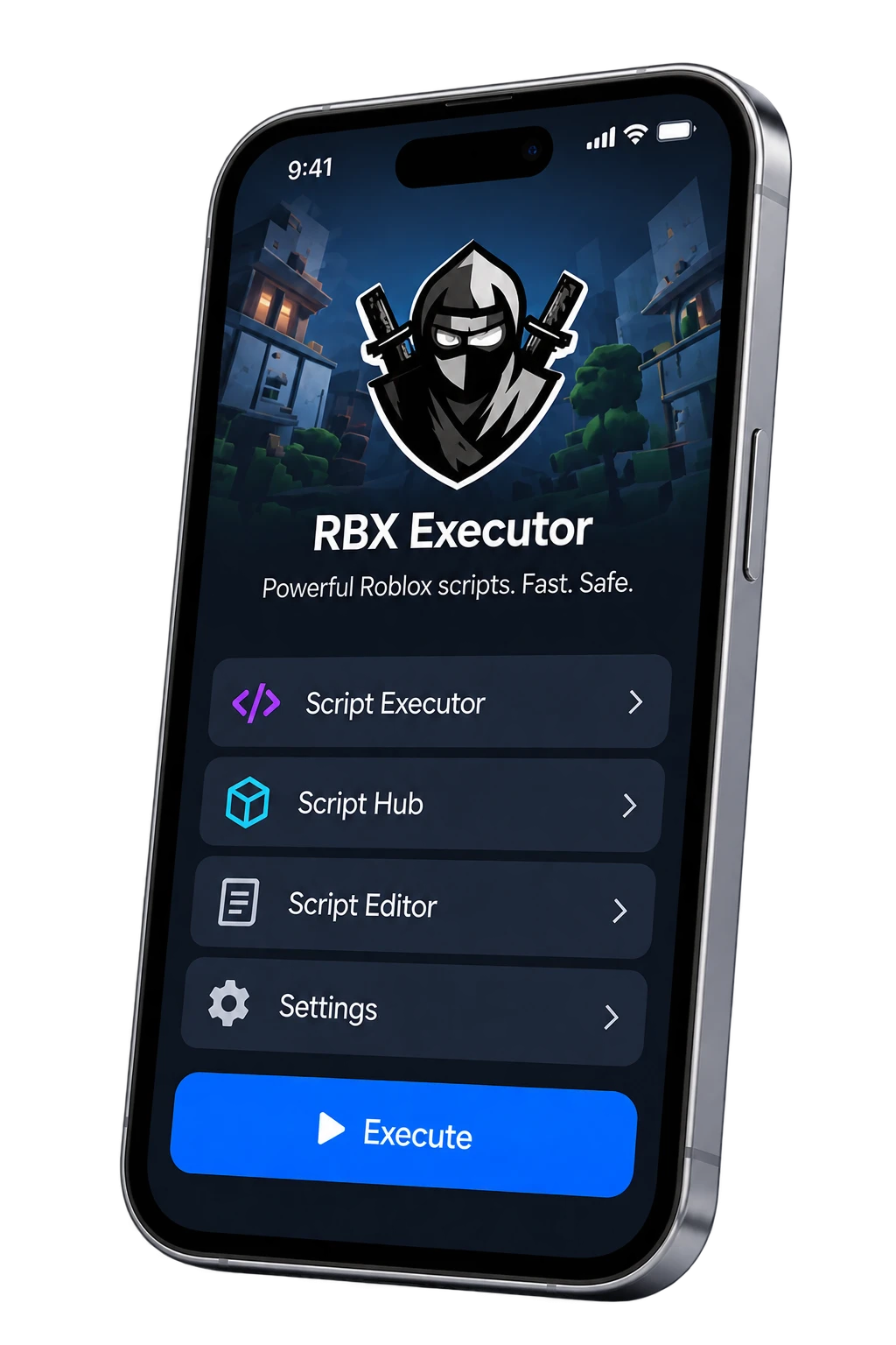 iPhone showing the RBX Executor app