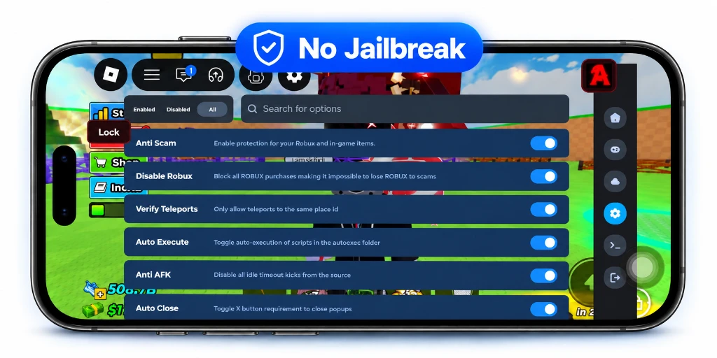 No Jailbreak Roblox Executor on iPhone
